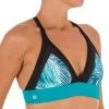 Olaian Bikinis, Boardshorts Women's Surfing Crop Top Swimsuit Top With Very Open Back Isa Bondi