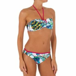 Tribord Olaian Laeti, Bandeau Swimsuit Top With Fixed Padded Cups, Women's Bikinis, Boardshorts
