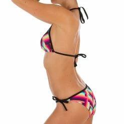Olaian Women's Sliding Triangle Swimsuit Top With Removable Padded Cups Mae Pop Bikinis, Boardshorts