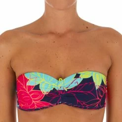 Tribord Olaian Laeti, Bandeau Swimsuit Top With Fixed Padded Cups, Women's Bikinis, Boardshorts