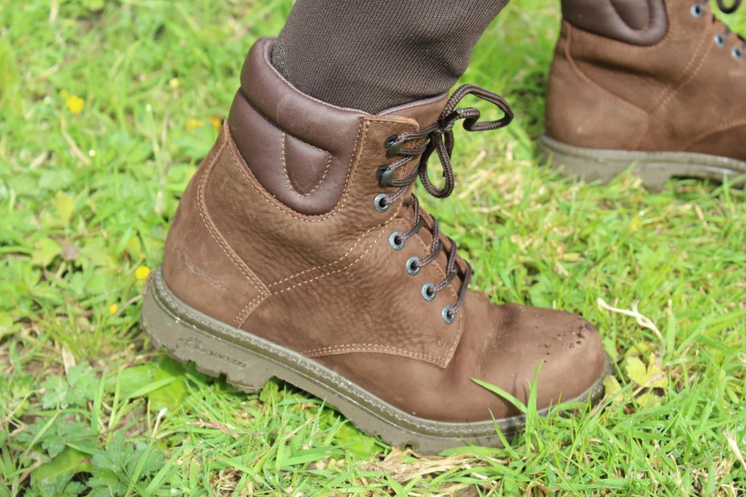 Deals ⭐ Fouganza Hiking 🥾 Boots Leather Lace-Up Sentier Riding 🥾 Boots ❤️ 12 Fouganza Hiking Boots Leather Lace-Up Sentier Riding Boots