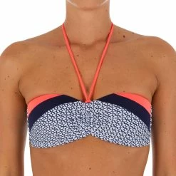 Tribord Olaian Laeti, Bandeau Swimsuit Top With Fixed Padded Cups, Women's Bikinis, Boardshorts