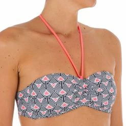 Olaian Women's Fixed Padded Cup Swimsuit Top DIMA LAETI BANDEAU