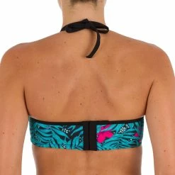 Olaian Bikinis, Boardshorts Women's Swimsuit Bandeau Top With Padded Cups And Underwiring Lea Bali