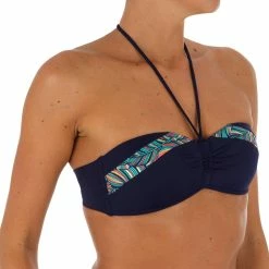 Tribord Olaian Laeti, Bandeau Swimsuit Top With Fixed Padded Cups, Women's Bikinis, Boardshorts