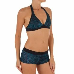 Olaian Women's Swimsuit Top Halterneck Bikini With Back Clasp Bahia Purple