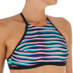 Olaian Women's Surfing Padded Cup Crop Top ANDREA WITHOUT PICTURE Bikinis, Boardshorts