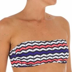 Olaian Bikinis, Boardshorts Women's Swimsuit Bandeau Top Laura Mira