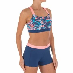 Nabaiji Women's Aquabiking Chlorine-Resistant Crop Top Anna Bikinis, Boardshorts