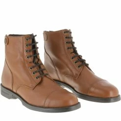 Fouganza Horse Riding Lace-Up Jodhpur Boots Paddock 500 Riding Boots
