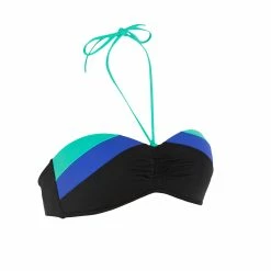 Tribord Bikinis, Boardshorts Laeti Color Block Bandeau Swimsuit With Fixed Padded Cups