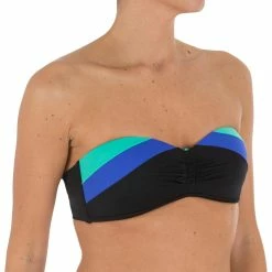Tribord Bikinis, Boardshorts Laeti Color Block Bandeau Swimsuit With Fixed Padded Cups