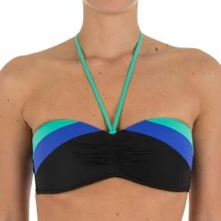 Tribord Bikinis, Boardshorts Laeti Color Block Bandeau Swimsuit With Fixed Padded Cups