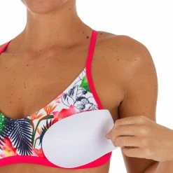 Tribord Bikinis, Boardshorts Agatha Surfing Crop Top Swimsuit Top With Padded Cups