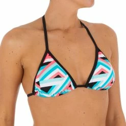 Olaian Bikinis, Boardshorts Women's Sliding Triangle Swimsuit Top With Padded Cups Mae