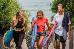 Olaian Andrea Surfing Swimsuit Crop Top With Padded Cups Bikinis, Boardshorts