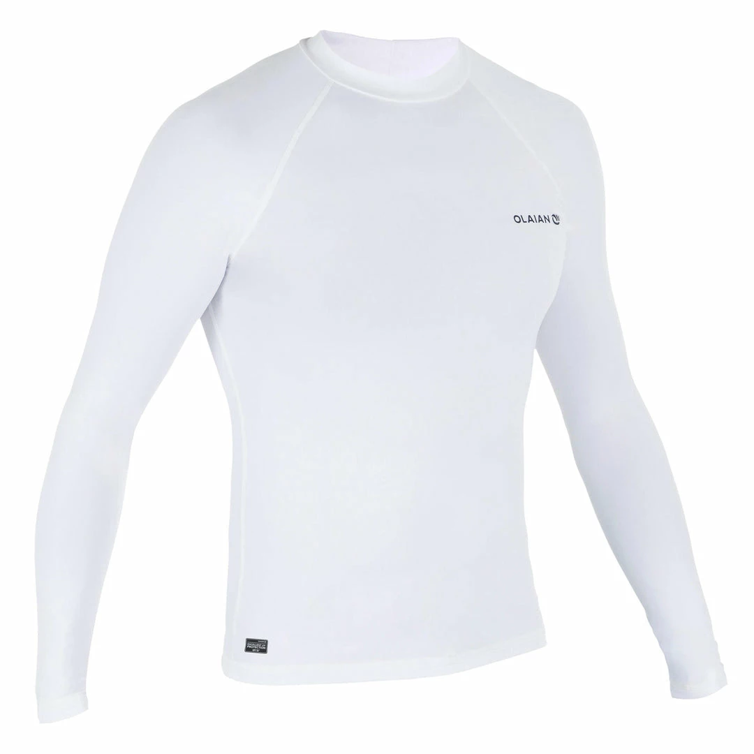 Discount 🥰 Olaian 🏄 Surfing Long-sleeved UV-protection Top T-shirt 100 - Grey 👍 1 Olaian Surfing Long-sleeved UV-protection Top T-shirt 100 - Grey