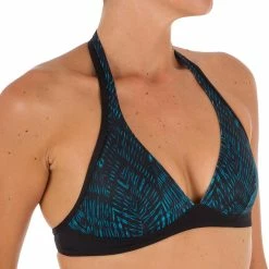 Olaian Bikinis, Boardshorts Bahia Halterneck Swimsuit Top With Back Clasp