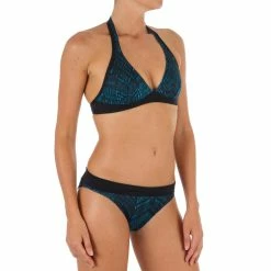 Olaian Bikinis, Boardshorts Bahia Halterneck Swimsuit Top With Back Clasp