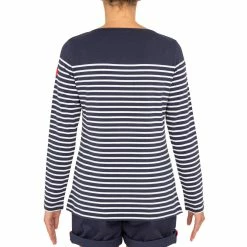 Tribord Shirts Sailing Long-sleeved Sailor's T-shirt 100 Blue White