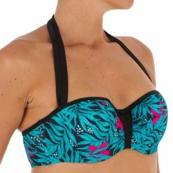Olaian Bikinis, Boardshorts Lea Swimsuit Top Bandeau Padded Cups And Underwiring