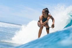 Olaian Andrea Surfing Swimsuit Crop Top With Padded Cups Bikinis, Boardshorts