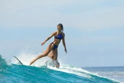 Olaian Andrea Surfing Swimsuit Crop Top With Padded Cups Bikinis, Boardshorts