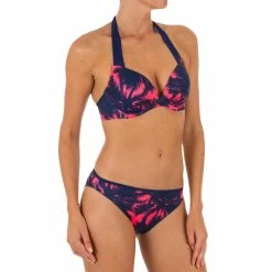 Olaian Bikinis, Boardshorts Elena Push-Up Swimsuit Top With Fixed Padded Cups