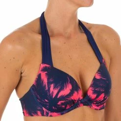 Olaian Women's Swimsuit Top Push-Up With Fixed Padded Cups Elena Maori