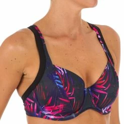 Olaian Eden Aloha Swimsuit Top Minimizer Bikinis, Boardshorts