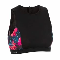 Olaian Bikinis, Boardshorts Carla Bikini Top With Back Zipper And Detachable Hydrophobic Cups