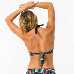 Olaian Bikinis, Boardshorts Elena Push-Up Swimsuit Top With Fixed Padded Cups