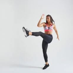 Bottoms Domyos 500, Cardio Fitness Training Leggings, Women's