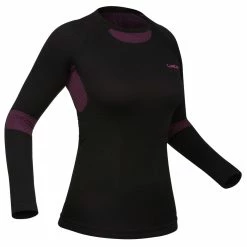 Wedze Base Layers Ski 580 I-Soft, Thermal Underwear Base Layer Top, Women's