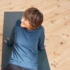 Shirts Kimjaly, Long-Sleeved Organic Cotton Yoga T-Shirt, Women's