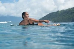 Olaian 1-piece Surf Swimsuit With Adjustable Double Flat ELISE BLACK Swimsuits