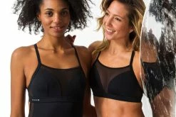 Olaian 1-piece Surf Swimsuit With Adjustable Double Flat ELISE BLACK Swimsuits