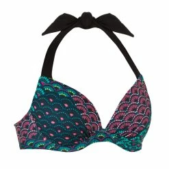 Bikinis, Boardshorts Olaian Elena, Push-Up Swimsuit Top With Fixed Padded Cups, Women's