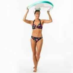 Bikinis, Boardshorts Olaian Elena, Push-Up Swimsuit Top With Fixed Padded Cups, Women's