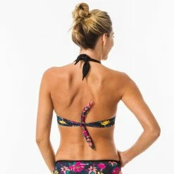 Olaian Bikinis, Boardshorts Elena Push-Up Swimsuit Top With Fixed Padded Cups