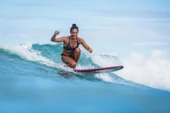 Olaian Surfing Swimsuit Top With Adjustable Back BEA - PLANT KHAKI