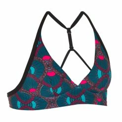 Olaian Surfing Swimsuit Top With Adjustable Back BEA - PLANT KHAKI