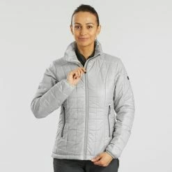 Forclaz Trek 100, Light Synthetic Down Hiking Jacket, Women's Down Jackets