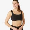 Domyos 100, Cotton Sports Bra, Women's