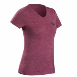 Shirts Forclaz, Merino Wool Short Sleeve Backpacking Travel T-Shirt, Women's