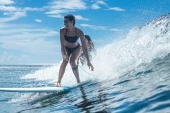 Olaian Bikinis, Boardshorts Double-adjustable Flat Surfing Swimsuit Bikini Top ELISE BLACK