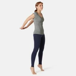 Shirts Nyamba 500, Pilates And Gentle Gym Slim-Fit T-Shirt, Women's