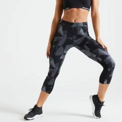 Domyos 120, 7/8-Length Cardio Fitness Leggings, Women's