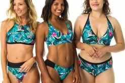 Olaian Surfing Swimsuit Top With Adjustable Back BEA - PLANT KHAKI