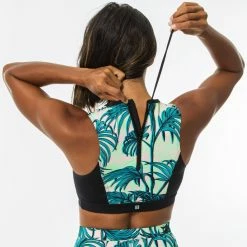 Olaian Bikinis, Boardshorts Carla Bikini Top With Back Zipper And Detachable Hydrophobic Cups